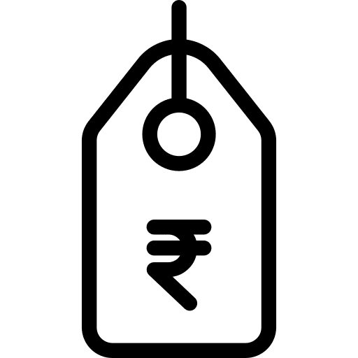 Price tag price rupee shopping icon