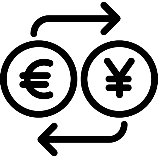 Exchange coins chat money icon