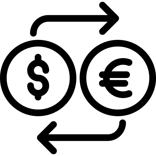 Exchange finances exchange coins icon