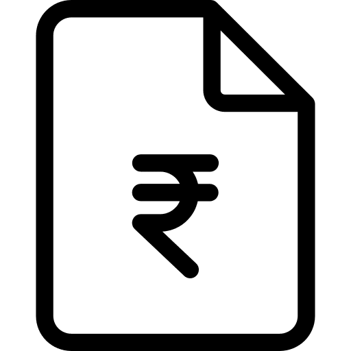 File coin money rupee icon