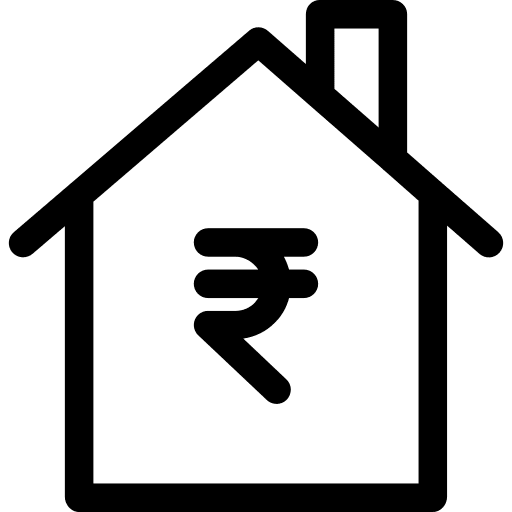 Mortgage rupee money business and finance icon
