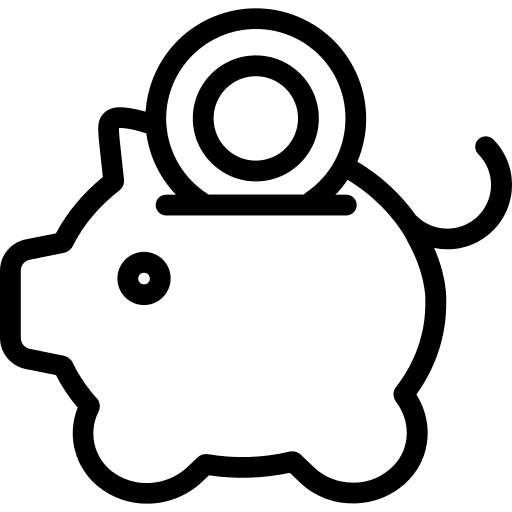 Piggy bank economy coin save icon