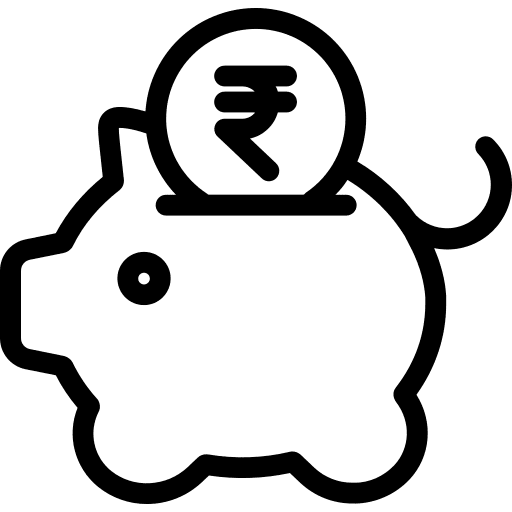 Piggy bank rupee piggy bank business and finance icon