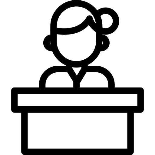 Businesswoman desktop business and finance businesswoman icon