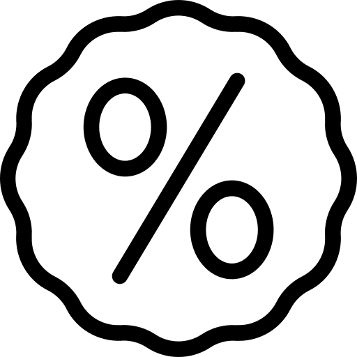Discount shapes signs percent icon