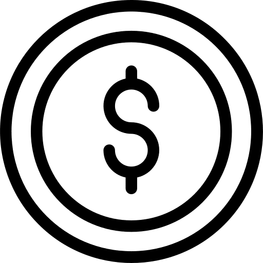 Dollar coin money currency icon