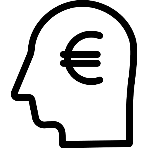 Head symbol mind business and finance icon