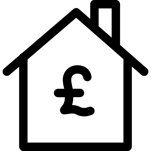 Mortgage money house real estate icon