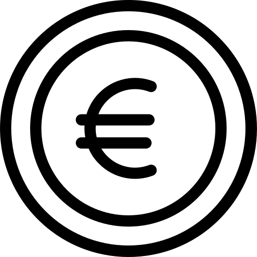 Euro coin money business and finance icon