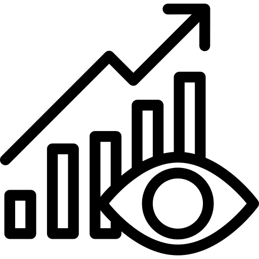 Profits bars graph coin icon