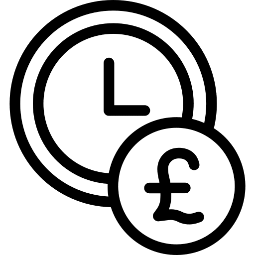 Time is money time clock business and finance icon