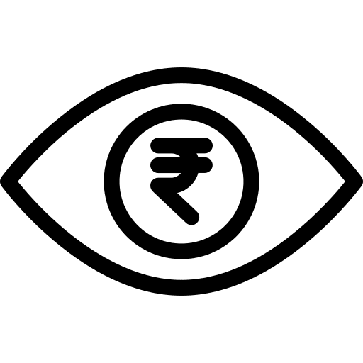 Eye rupee eye interface icon