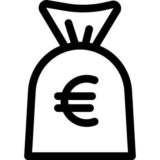 Money bag currency bank argent icon