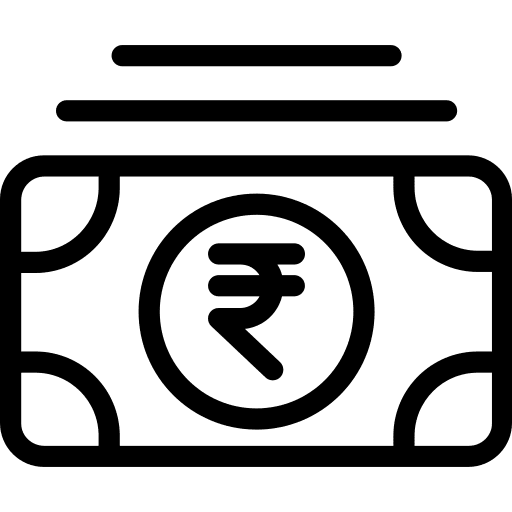 Money notes cash rupee icon