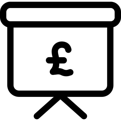 Presentation finances graphic presentation icon