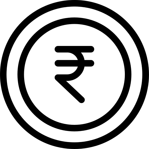 Rupee business and finance india exchange icon