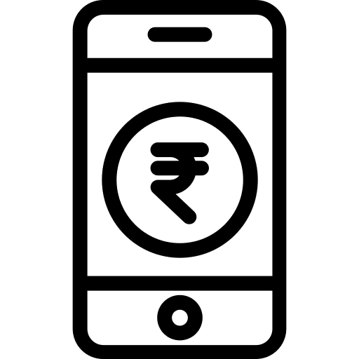 Smartphone mobile phone business and finance commerce and shopping icon