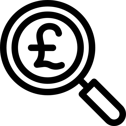 Magnifying glass zoom loupe tools and utensils icon