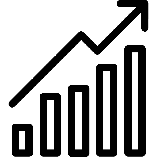 Profits seo and web stats analytics icon