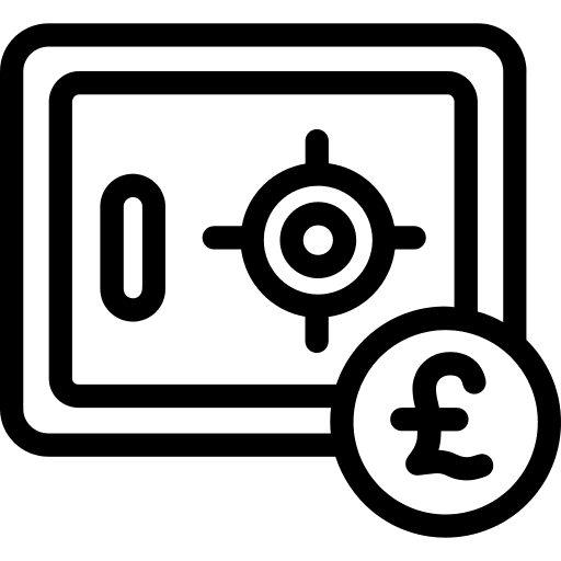 Safebox security bank savings icon