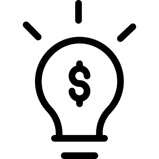Idea dollar symbol money profit icon