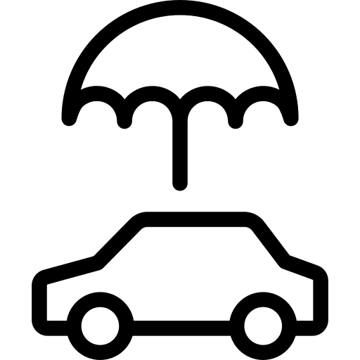 Insurance security umbrella vehicle icon