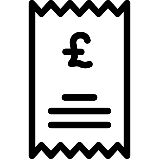 Invoice bill shopping business and finance icon