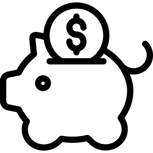 Piggy bank business and finance funds save icon