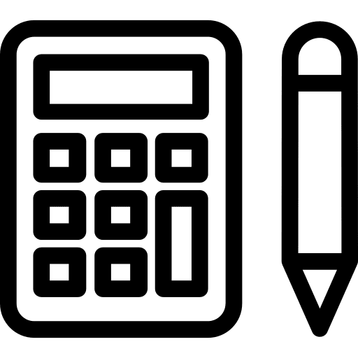 Calculator maths business and finance technology icon