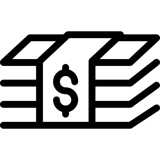 Money notes business and finance cash icon