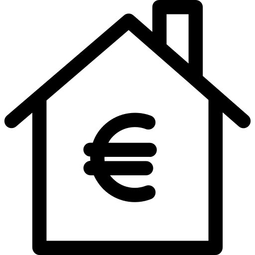 Mortgage insurance home house icon