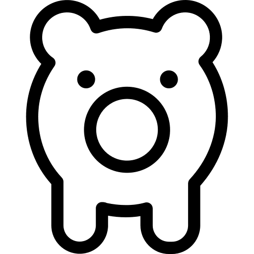 Piggy bank savings piggy bank funds icon