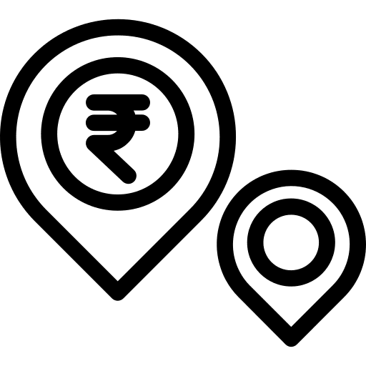 Pin maps and location rupee placeholder icon