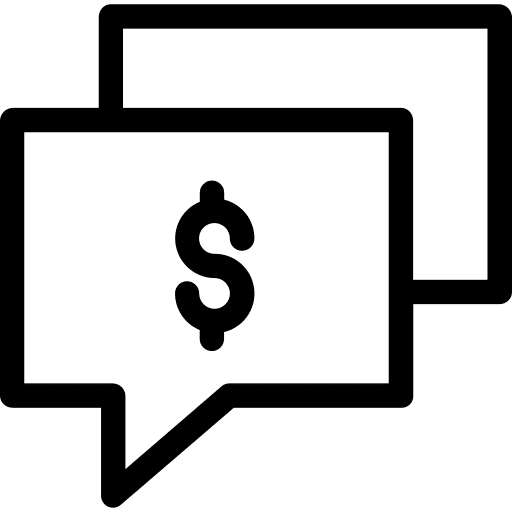 Chat business and finance communication conversation icon