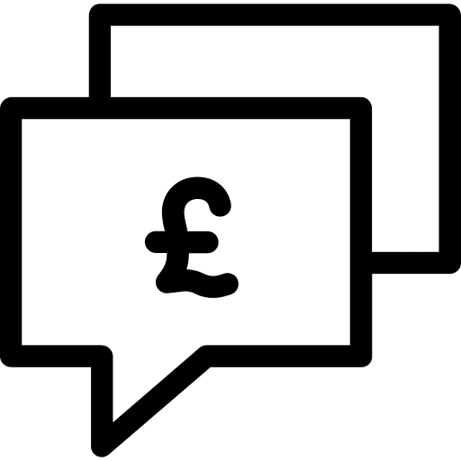 Pound sterling currency business pound icon