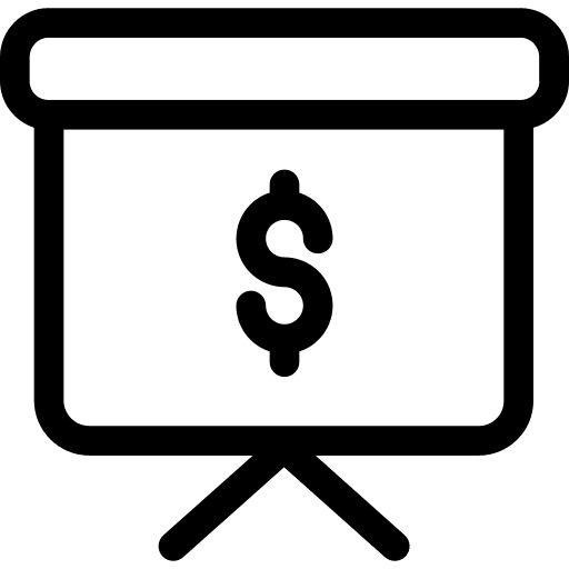 Presentation banking business and finance dollar icon