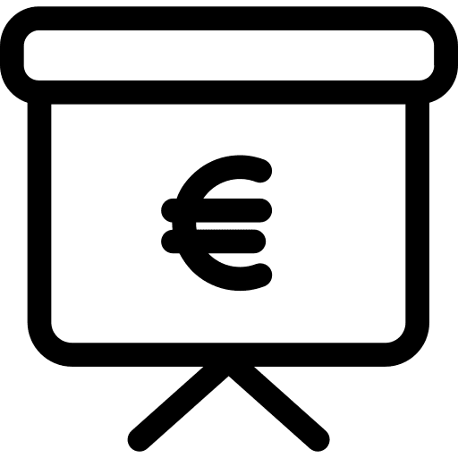Presentation money dollar euro icon
