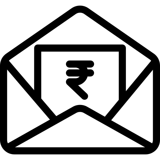 Rupee india envelope rupee icon