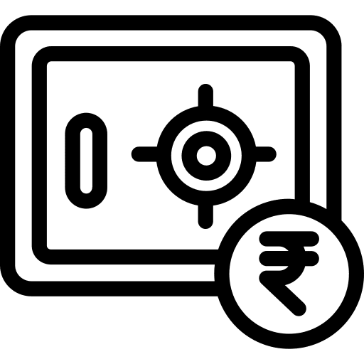 Safebox bank savings banking icon