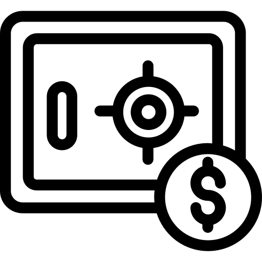 Safebox banking security bank icon