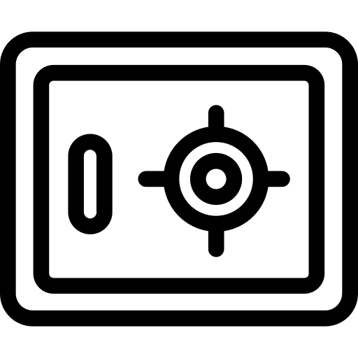 Safebox tools and utensils bank safebox icon