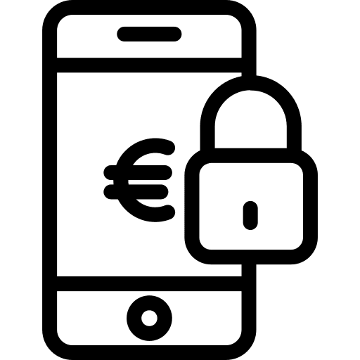 Smartphone euro cellphone technology icon