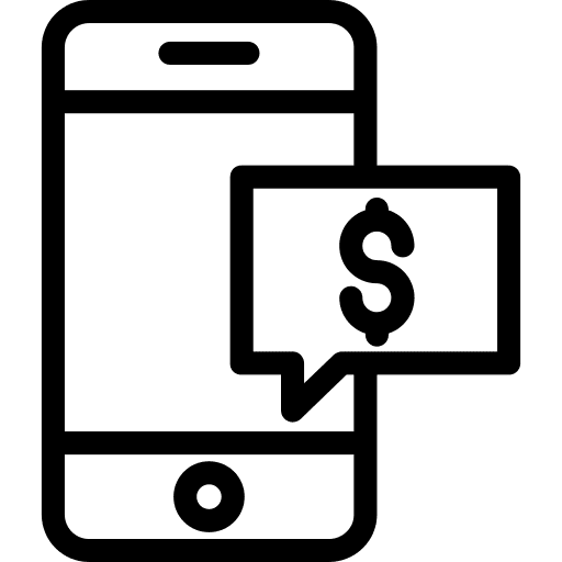 Smartphone online payment cellphone banking icon