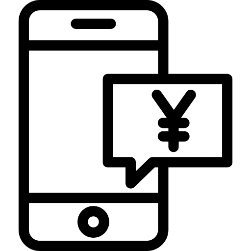 Smartphone touch screen link cellphone icon