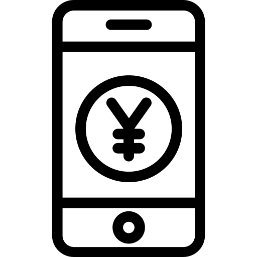 Smartphone yen mobile phone link icon