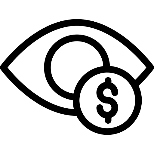 Dollar business and finance view coin icon