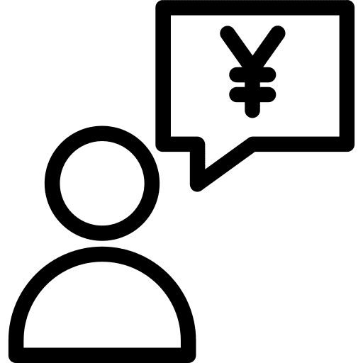 User cash yen currency icon