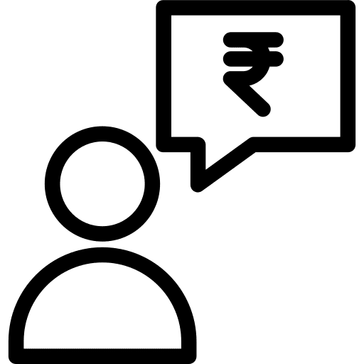 User speech bubble man business and finance icon