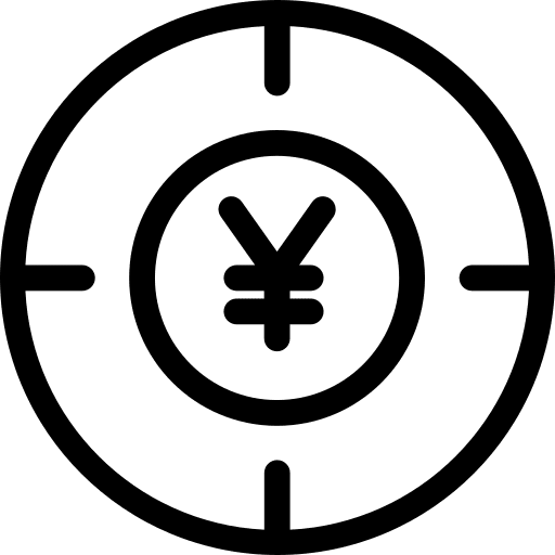 Yen coin currency yen icon