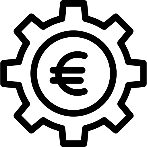 Euro money business and finance exchange icon